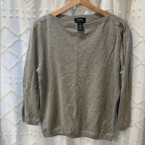 Ralph Lauren Light Gray Cotton Boat Neck - XL
